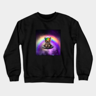 Space Rainbow Teddy Bear Astronaut Crewneck Sweatshirt